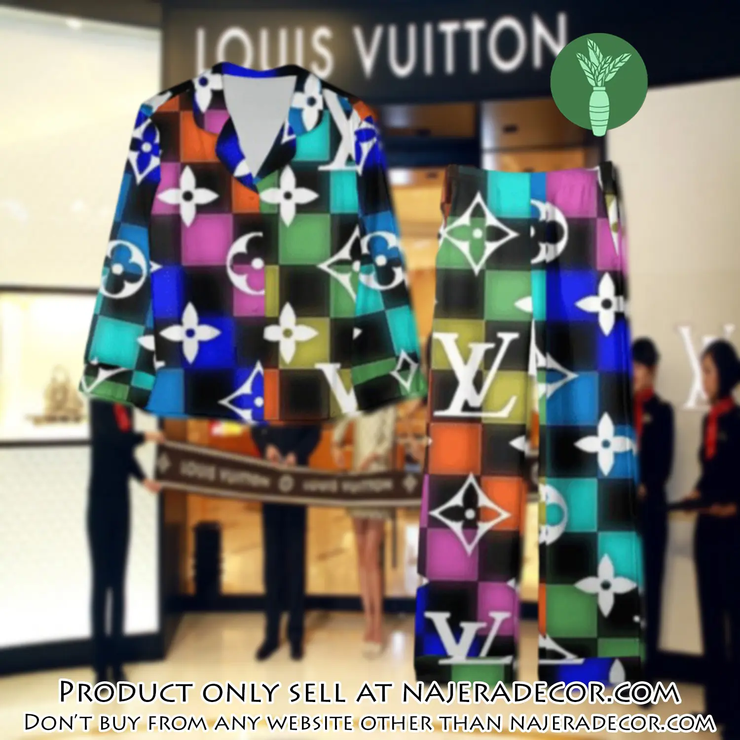 Trending luxury lv satin pajama set pjs1077 njr3757964